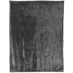 Linnea Couverture polaire microvelours 180x220 cm VELVET Gris Acier Discount