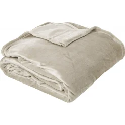 Linnea Couverture polaire microvelours 180x220 cm VELVET Gris Galet