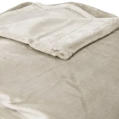 Linnea Couverture polaire microvelours 180x220 cm VELVET Gris Galet
