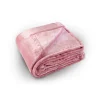 Linder Couverture polaire unie "PILONGA" (180x220 cm - Rose Clair) New