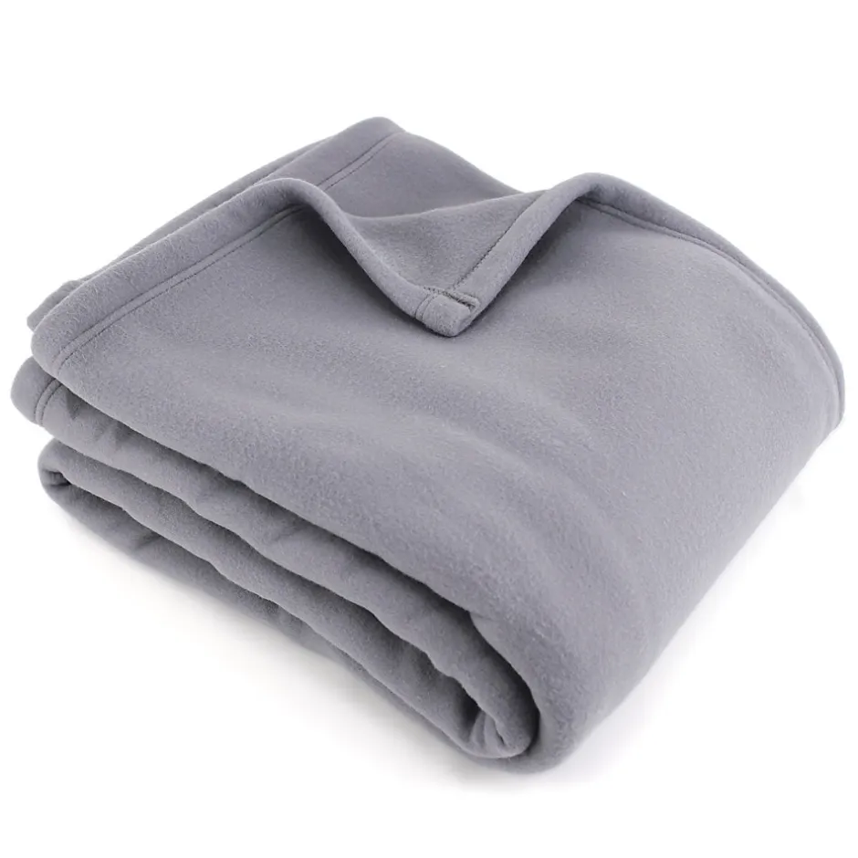 Linnea Couverture polaire 180x220 cm 100% Polyester 350g/m2 TEDDY Gris Acier