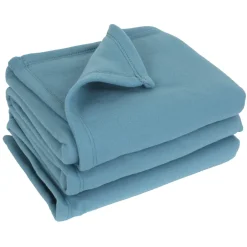 Linnea Couverture polaire 180x220 cm 100% Polyester 350g/m2 TEDDY bleu Lac