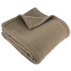 Linnea Couverture polaire 220x240 cm 100% Polyester 350g/m2 TEDDY Marron Taupe