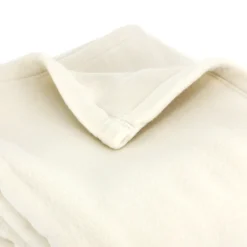 Linnea Couverture polaire 240x300 cm 100% Polyester 350g/m2 TEDDY Blanc Naturel