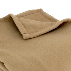 Linnea Couverture polaire 220x240 cm 100% Polyester 350g/m2 TEDDY Marron Sable