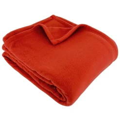 Linnea Couverture polaire 240x260 cm 100% Polyester 350g/m2 TEDDY Rouge Terracotta Sale