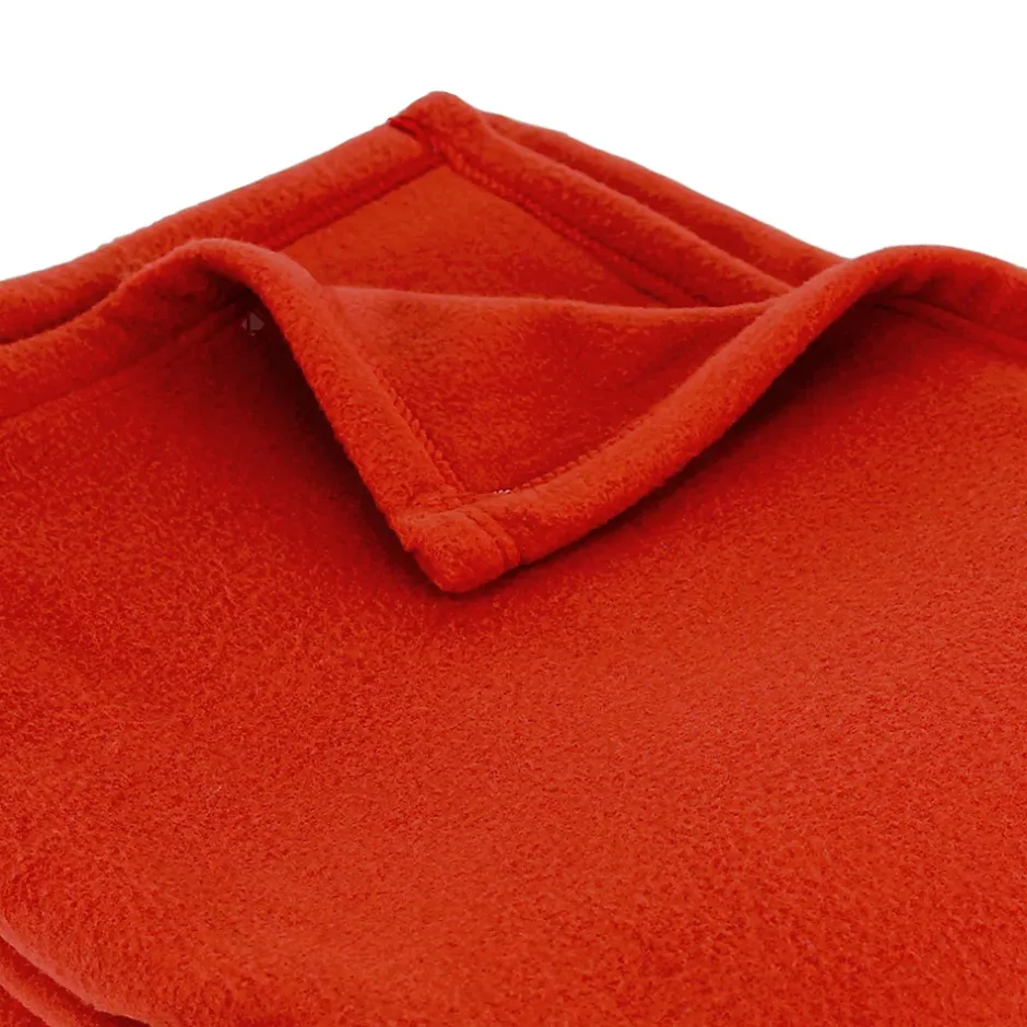Linnea Couverture polaire 240x260 cm 100% Polyester 350g/m2 TEDDY Rouge Terracotta Sale