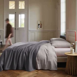 Linnea Couverture polaire 220x240 cm 100% Polyester 350g/m2 TEDDY Gris Acier Sale