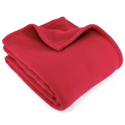Linnea Couverture polaire 180x220 cm 100% Polyester 350g/m2 TEDDY Rouge Framboise