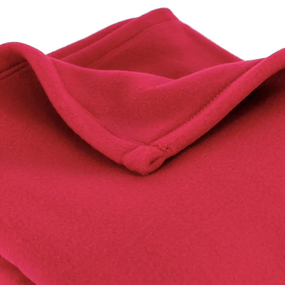 Linnea Couverture polaire 180x220 cm 100% Polyester 350g/m2 TEDDY Rouge Framboise