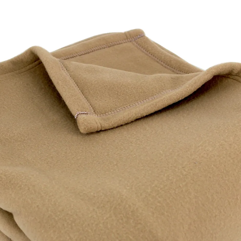 Linnea Couverture polaire 240x300 cm 100% Polyester 350g/m2 TEDDY Marron Sable