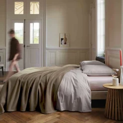 Linnea Couverture polaire 240x260 cm 100% Polyester 350g/m2 TEDDY Marron Taupe Hot