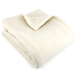 Linnea Couverture polaire 180x220 cm 100% Polyester 350g/m2 TEDDY Blanc Naturel