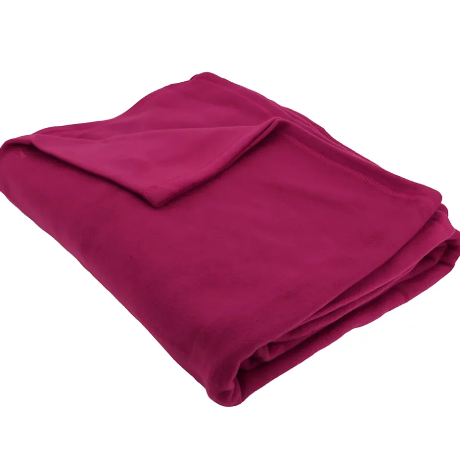 Linnea Couverture polaire 180x220 cm Isba violet Prune 100% Polyester 320g/m2 non-feu Best