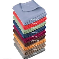 Linnea Couverture polaire 220x240 cm Isba violet Prune 100% Polyester 320g/m2 non-feu Online