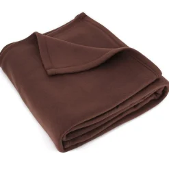 Linnea Couverture polaire 240x260 cm Isba marron Chocolat 100% Polyester 320g/m2 non-feu
