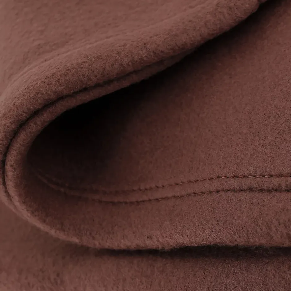 Linnea Couverture polaire 180x220 cm Isba marron Chocolat 100% Polyester 320g/m2 non-feu New