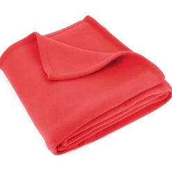 Linnea Couverture polaire 240x260 cm Isba Fraise 100% Polyester 320g/m2 non-feu Outlet