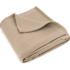 Linnea Couverture polaire 180x220 cm Isba Sable 100% Polyester 320g/m2 non-feu