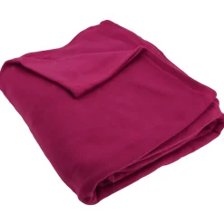 Linnea Couverture polaire 240x260 cm Isba violet Prune 100% Polyester 320g/m2 non-feu Best