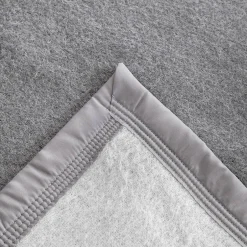 Linnea Couverture pure laine vierge Woolmark 500g/m² VOLTA 220x240 cm Gris Acier