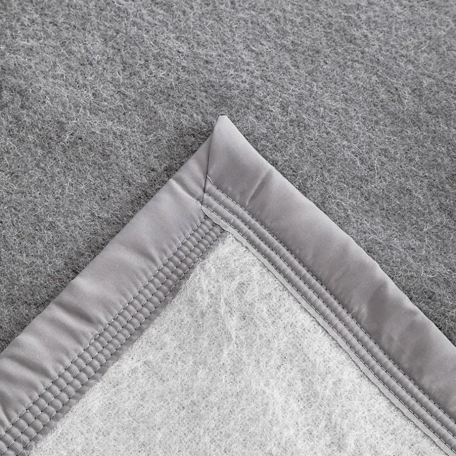 Linnea Couverture pure laine vierge Woolmark 500g/m² VOLTA 220x240 cm Gris Acier