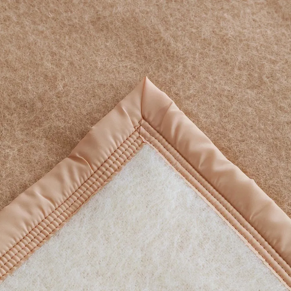 Linnea Couverture pure laine vierge Woolmark 500g/m² VOLTA 220x240 cm Marron Sable Sale