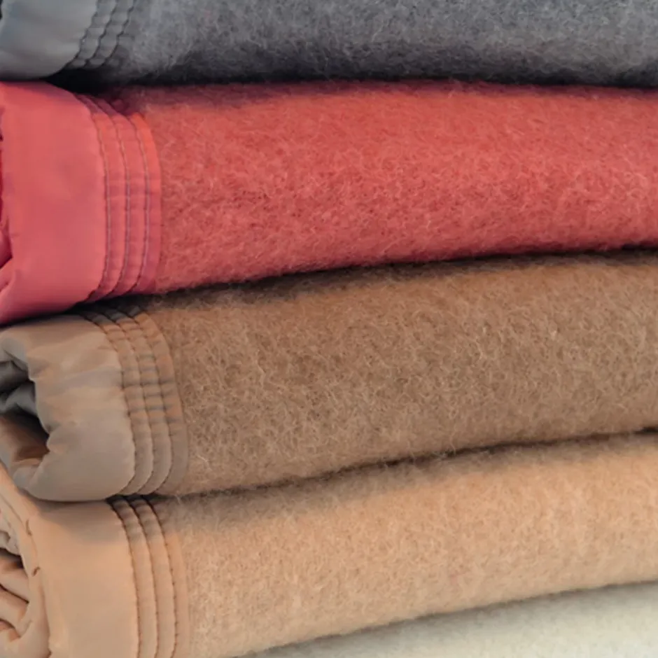 Linnea Couverture pure laine vierge Woolmark 500g/m² VOLTA 220x240 cm Marron Sable Sale