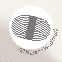 Linnea Couverture pure laine vierge Woolmark 500g/m² VOLTA 180x240 cm Blanc Naturel Discount