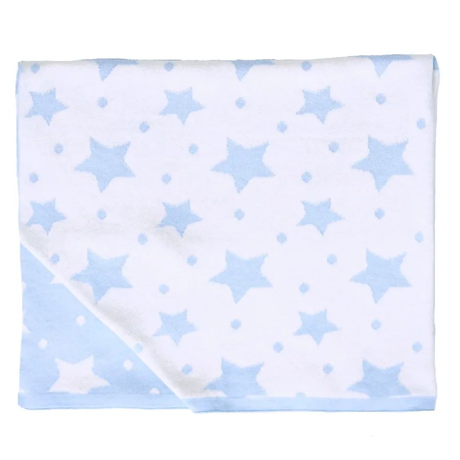 Sevira Kids Couverture réversible en coton bio Gots ÉTOILES