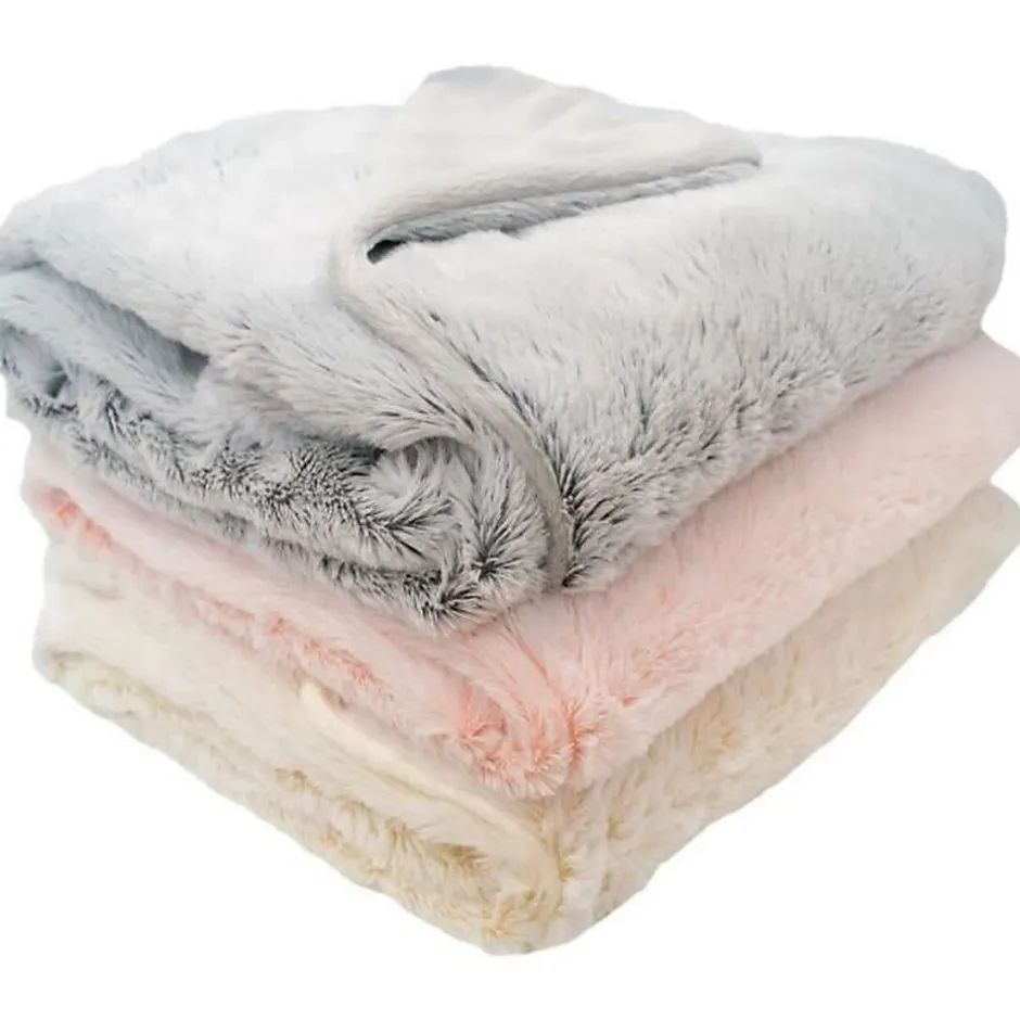 Domiva Couverture snow doublée Microdoux (75x100 cm - Gris souris) Outlet