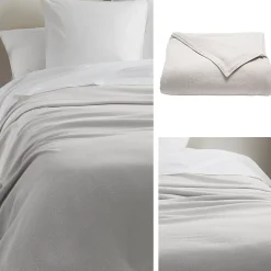 Linnea Couverture été 240x260 cm coton recyclé 365g/m2 RIVIERA gris perle Online