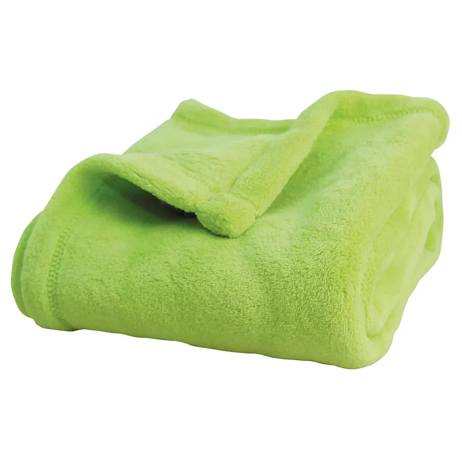 Couverture unie et colorée (75x100 cm - Vert clair) New