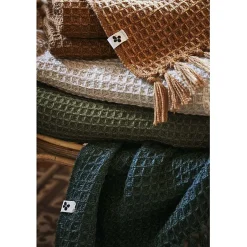 L'Effet Papillon Couvre lit à franges nid d'abeille