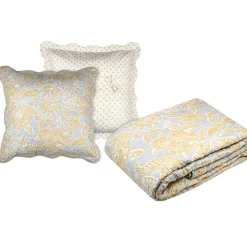 Lovely Casa Couvre lit boutis réversible 240x220 avec 2 taies NERYA