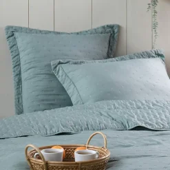 Lovely Casa Couvre lit boutis réversible 240x220 avec 2 taies coloris vert Outlet