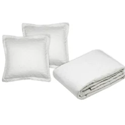 Lovely Casa Couvre lit boutis réversible 240x220 avec 2 taies coloris naturel Online