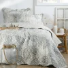 Lovely Casa Couvre lit boutis réversible 260x240 avec 2 taies d'oreiller Outlet