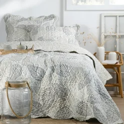 Lovely Casa Couvre lit boutis réversible 260x240 avec 2 taies d'oreiller Outlet