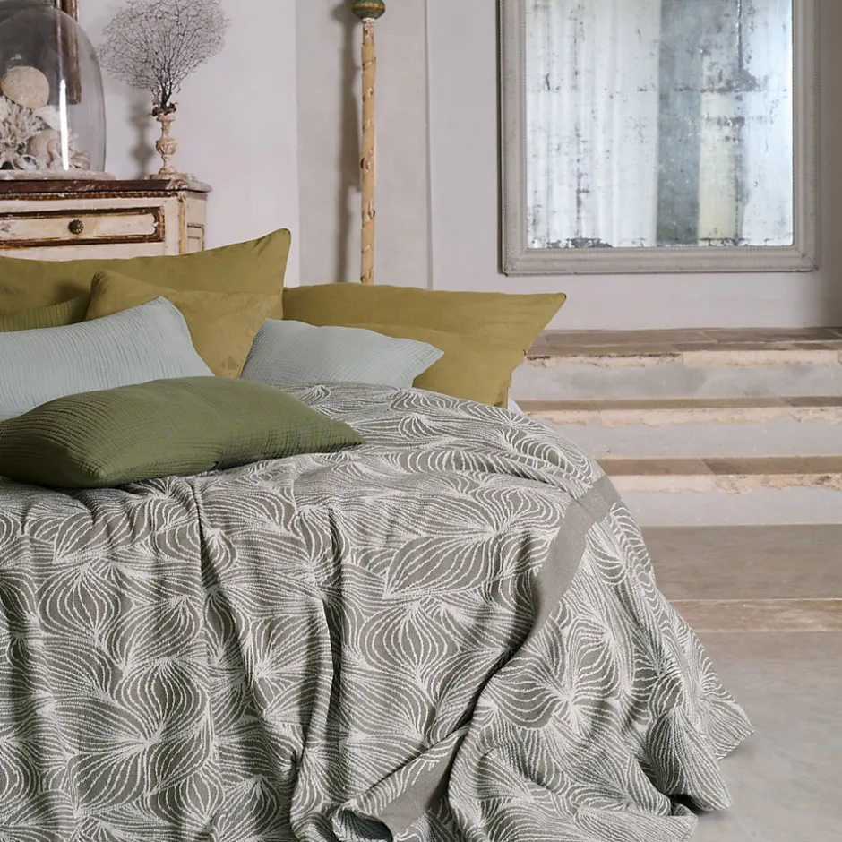 Linnea Couvre lit collection EMI pur coton 500 g/m² 260x240 cm marron praline