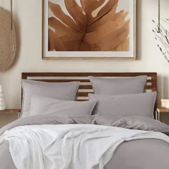 Sensei Maison Couvre lit en coton doux Ecru 240x260 cm SARANDA Discount