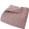 Home Maison Couvre lit en microfibre dessin par ultrason (240x220 cm - Rose poudré)