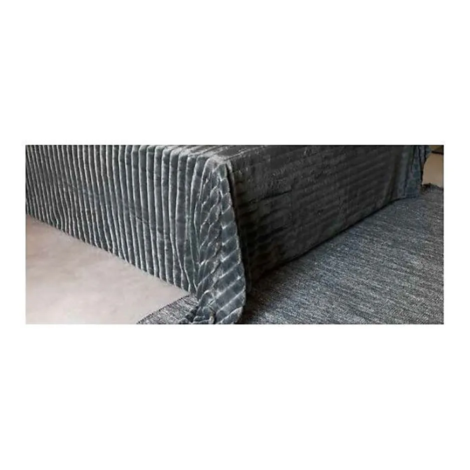 Vent Du Sud Couvre lit "Hermine" toutes dimensions - Ardoise - 180 x 230 cm pour lit 1 place