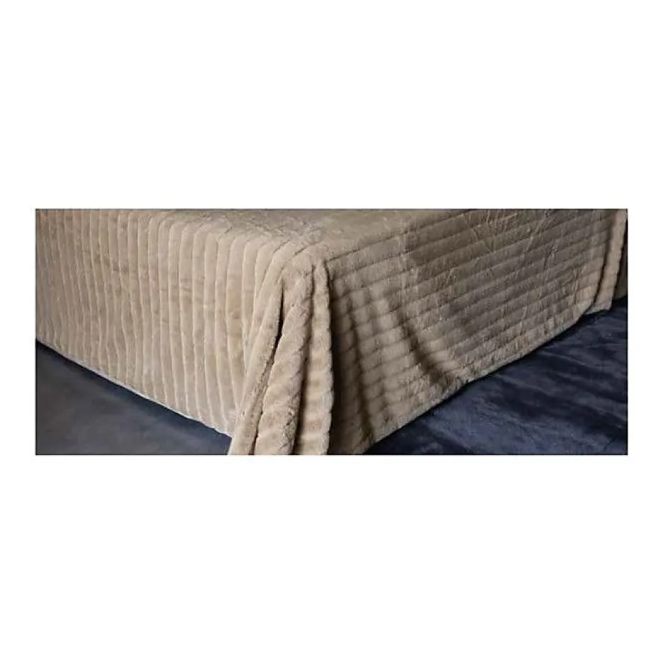 Vent Du Sud Couvre lit "Hermine" toutes dimensions - Naturel - 220 x 230 cm pour lit 2 places