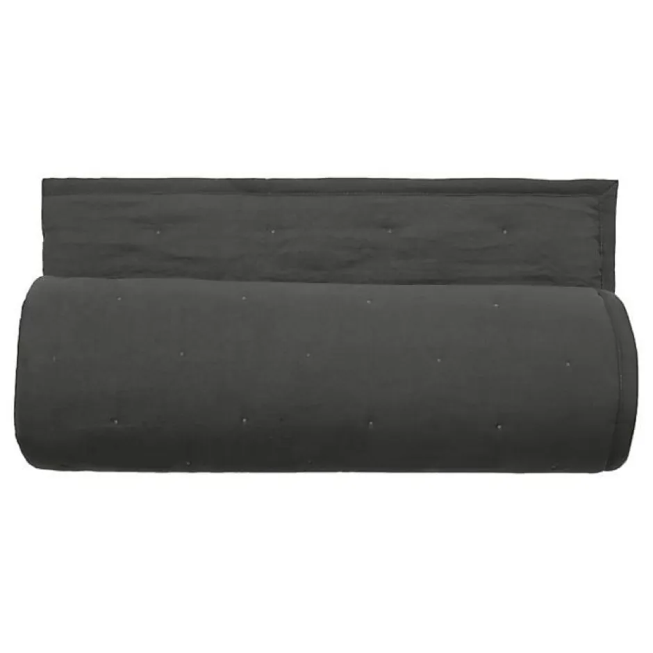 Vent Du Sud Couvre lit matelassé microfibre lavée "Céleste" toutes dimensions - Céleste Anthracite - 180 x 240 cm pour lit 1 place Outlet
