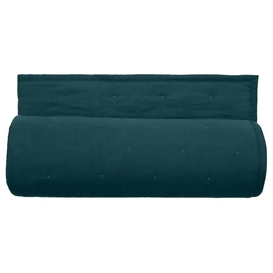 Vent Du Sud Couvre lit matelassé microfibre lavée "Céleste" toutes dimensions - Céleste Geai - 240 x 260 cm pour lit "King Size"