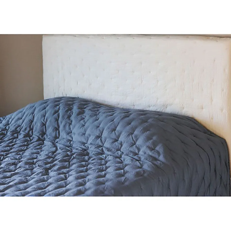Vent Du Sud Couvre lit matelassé microfibre lavée "Céleste" toutes dimensions - Céleste Anthracite - 240 x 260 cm pour lit "King S Online