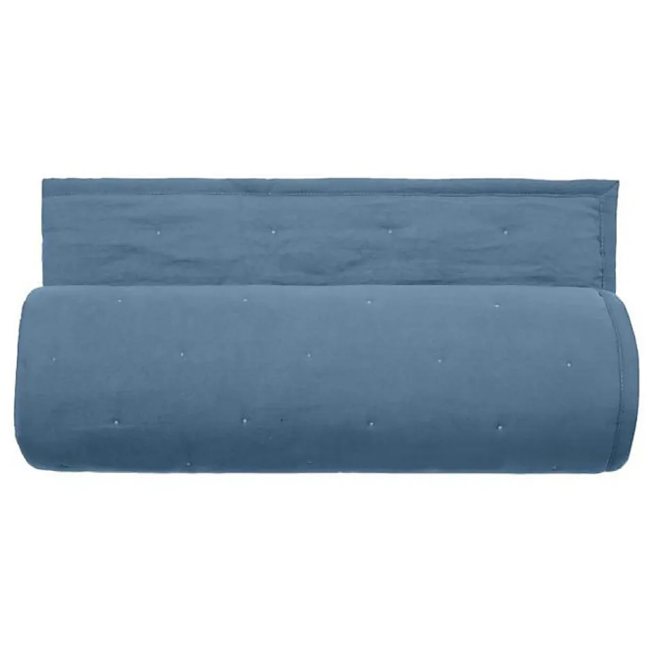 Vent Du Sud Couvre lit matelassé microfibre lavée "Céleste" toutes dimensions - Céleste Bleu Métal - 240 x 260 cm pour lit "King S