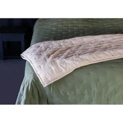 Vent Du Sud Couvre lit matelassé microfibre lavée "Céleste" toutes dimensions - Céleste Geai - 220 x 240 cm pour lit 2 places Online