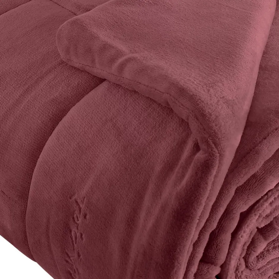 Sensei Maison Couvre lit matelassé "tout doux" épais et chaud Terre Brulée 260x240 cm NISEKO